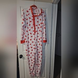 Adult Onesie with lips print